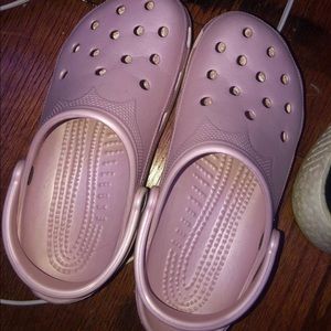 Pink crocs